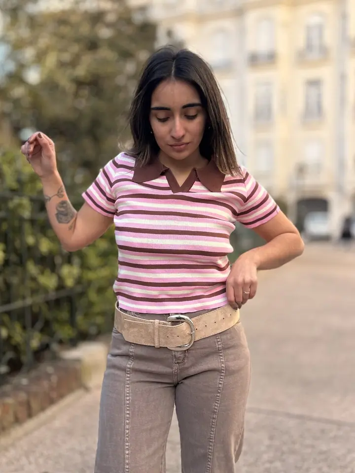 Remera POLO rosa