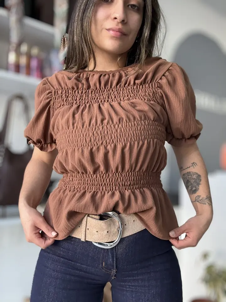 Blusa FRUNCI choco