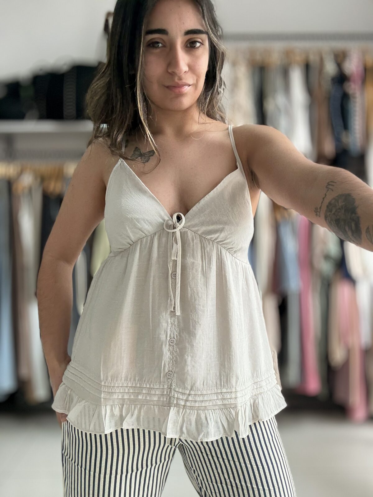 Top ROMANTICO beige