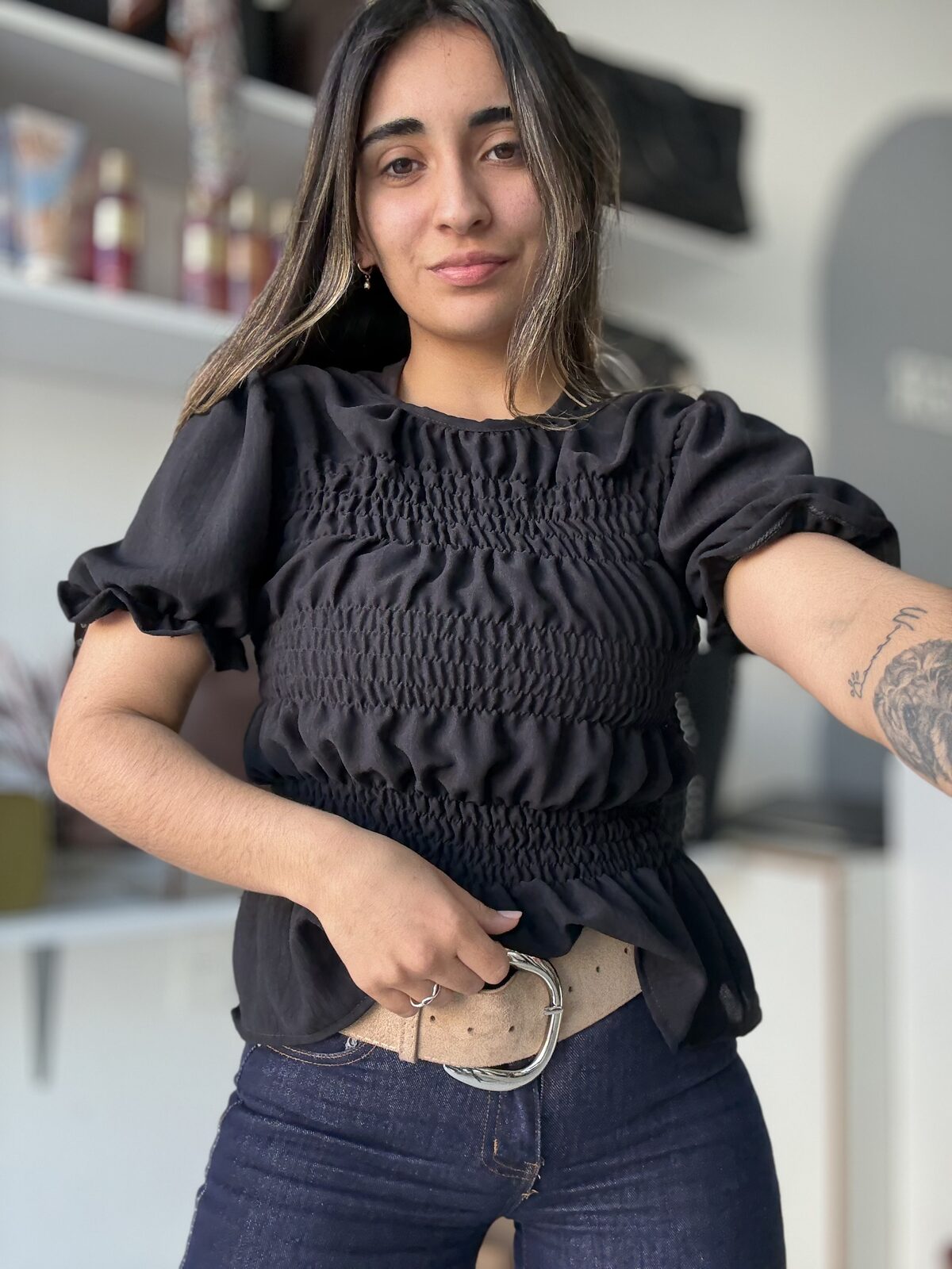 Blusa FRUNCI black