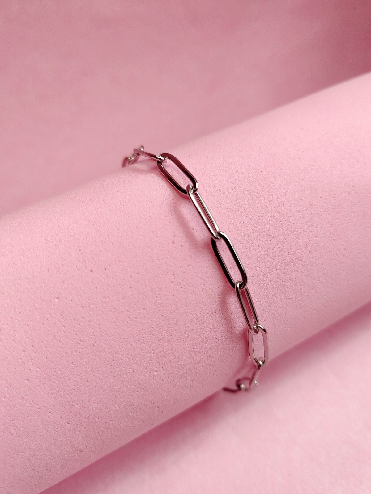 Pulsera de Acero Quirúrgico Cadena Clip / Paperclip