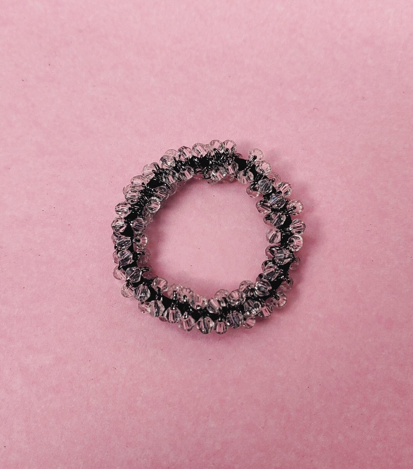 Goma de Cabello Elástica Crystal Clear — Black & Glam