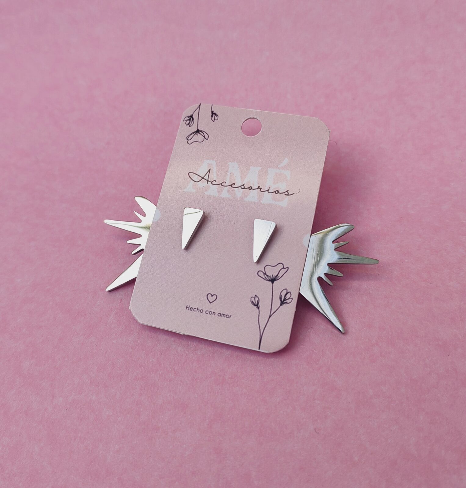 Aros Ear Jacket Cosmic Starburst — Acero Quirúrgico Silver