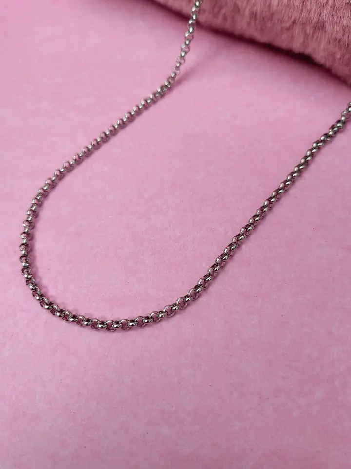 Cadena Roló Silver — Acero Quirúrgico (45 cm)
