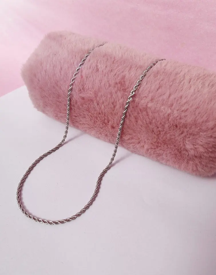 Cadena Acero Quirúrgico Soga Twist — Modelo Cordón Delgado