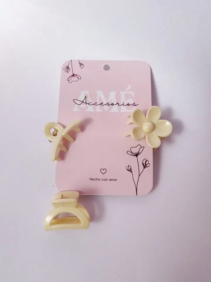 Set Mini Broches Butter Yellow Trio — Trío de Broches Amarillo Manteca