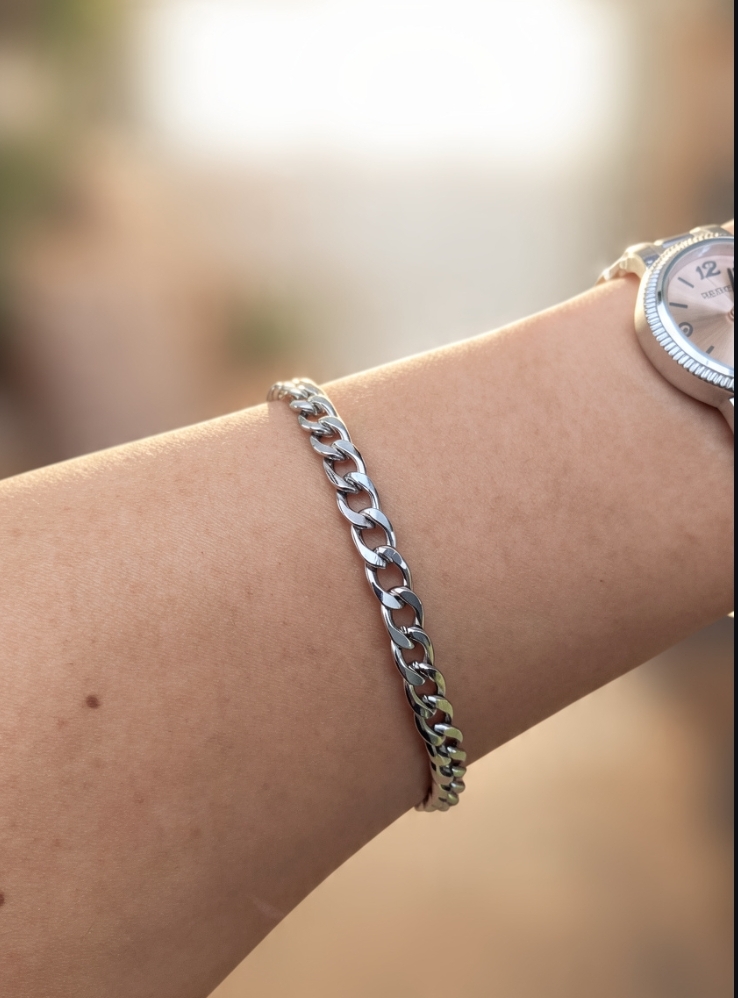 Pulsera Chain Curb — Cadena de Eslabones en Acero Quirúrgico
