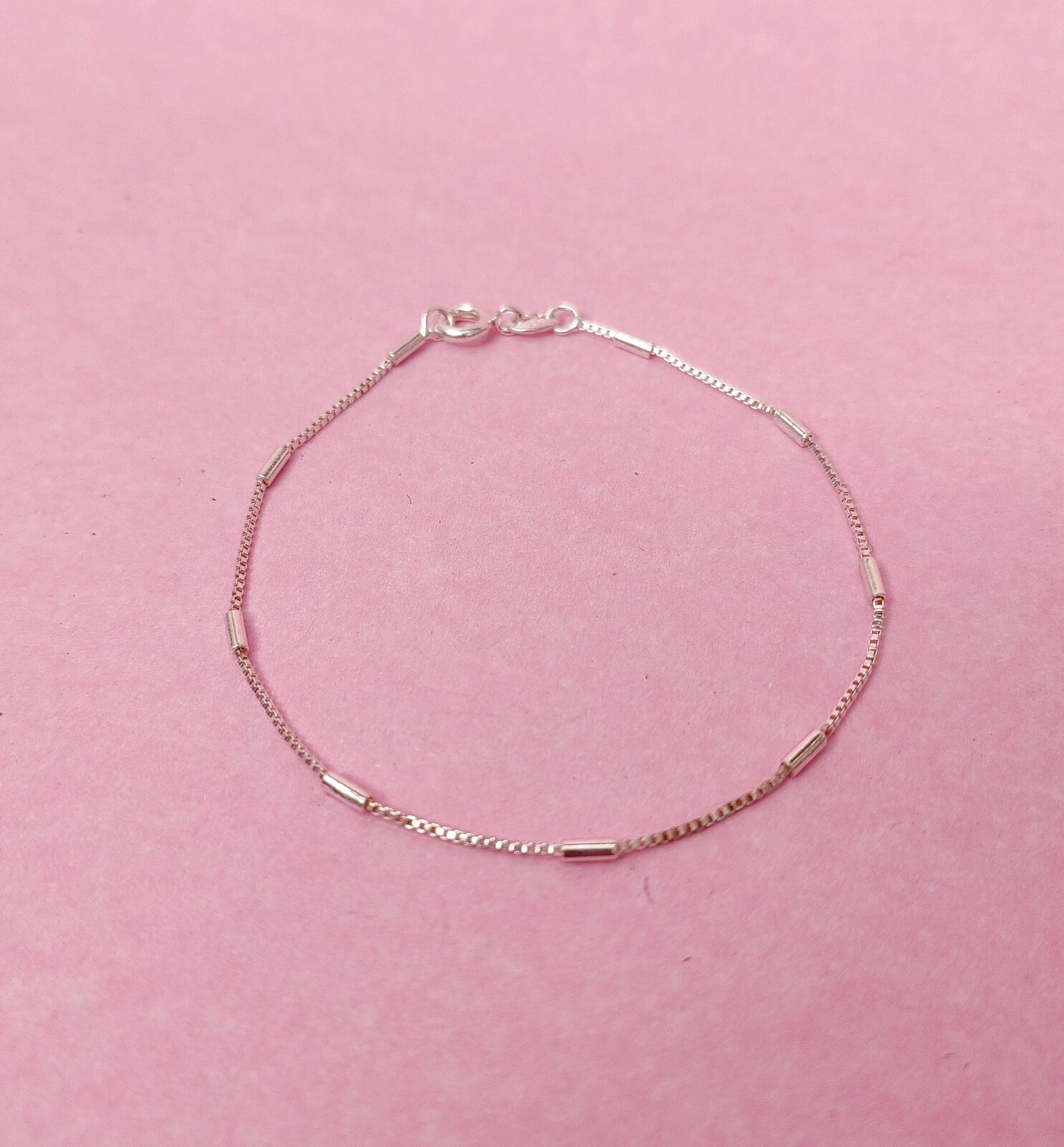 Pulsera Veneciana con Tubitos Silver — Enchapada en Plata
