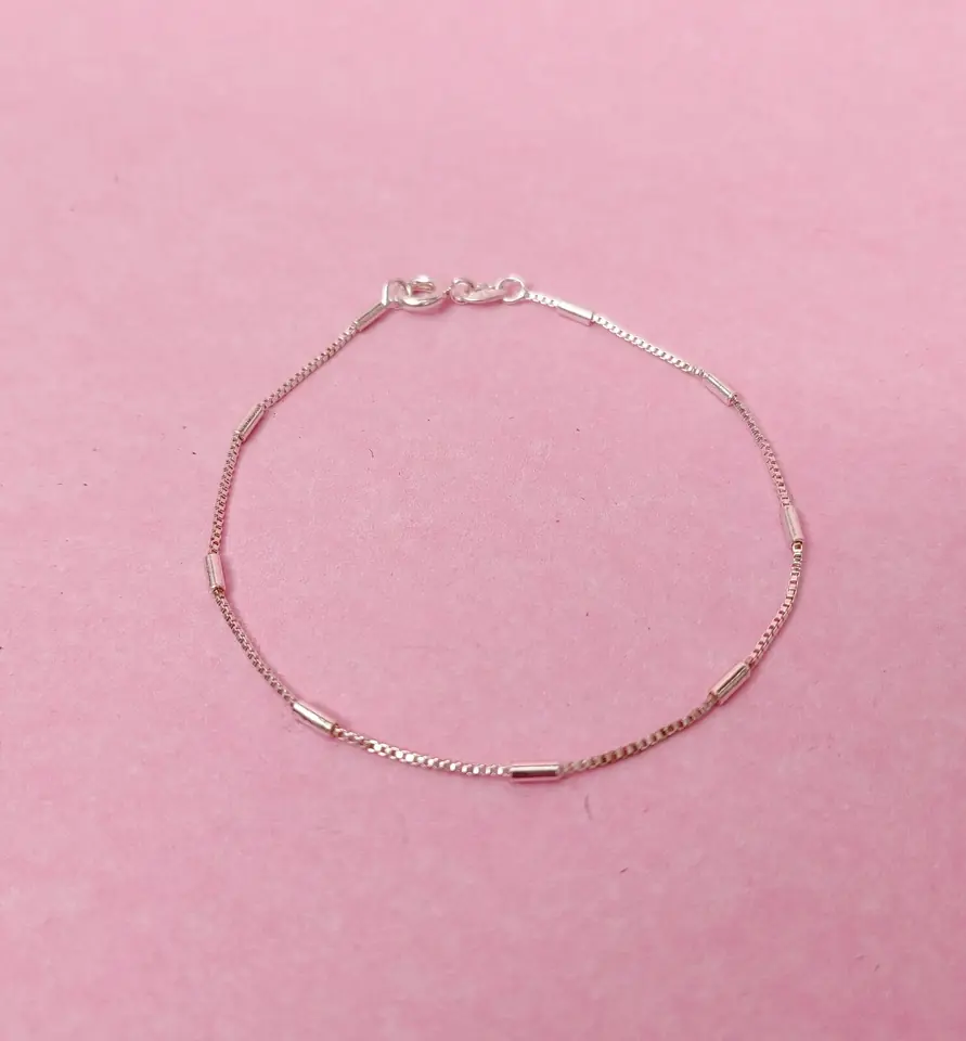 Pulsera Veneciana con Tubitos Silver — Enchapada en Plata
