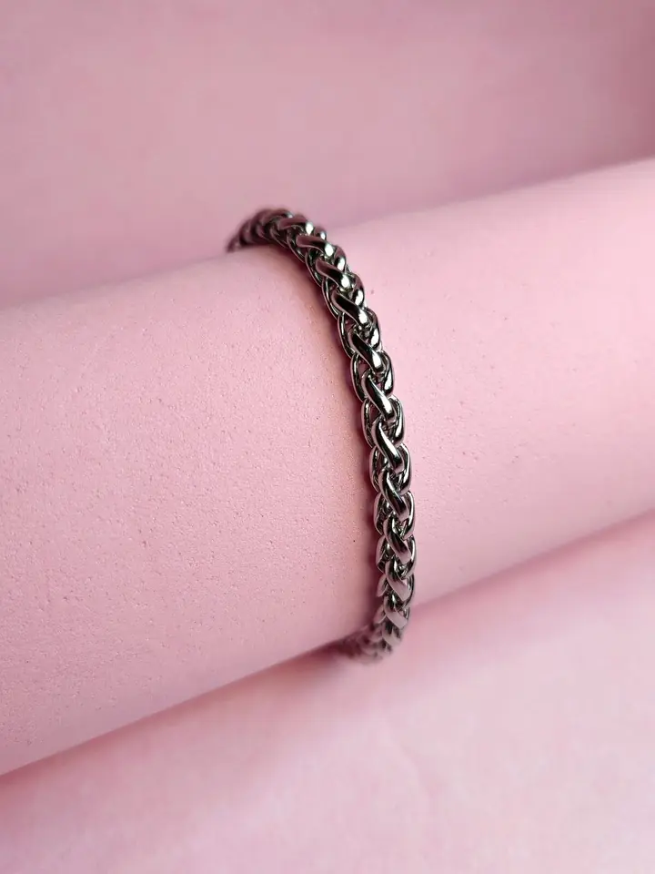 Pulsera de Acero Quirúrgico Cadena Espiga / Franco