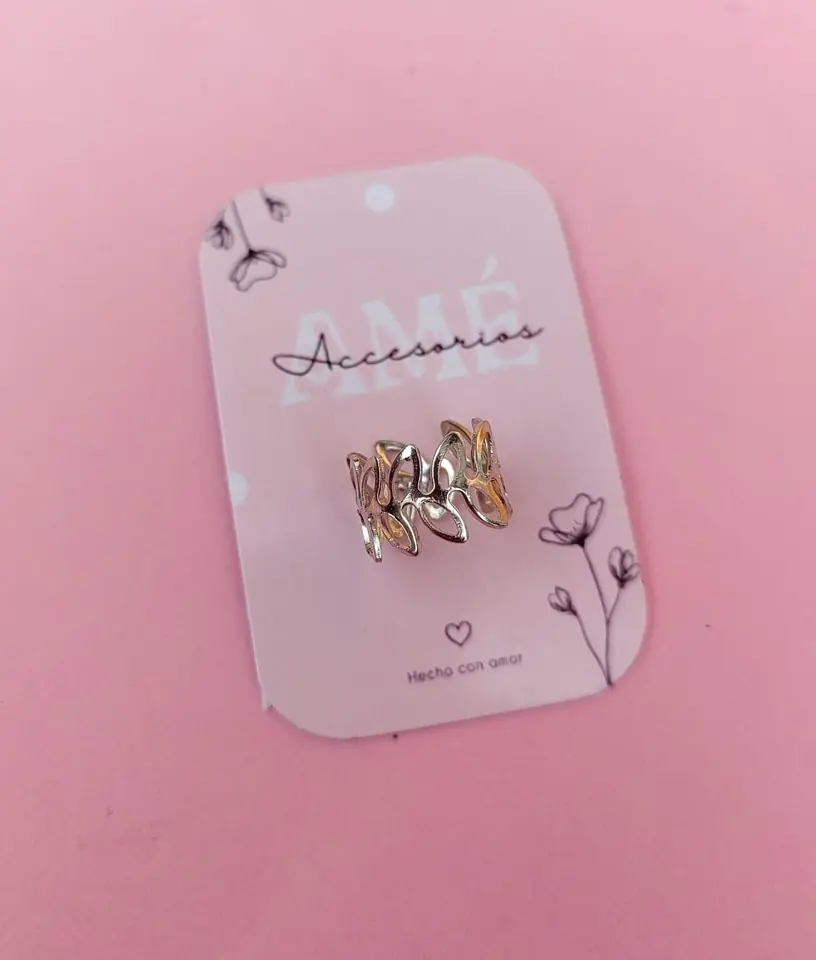 Ear Cuff Wavy Braided Silver