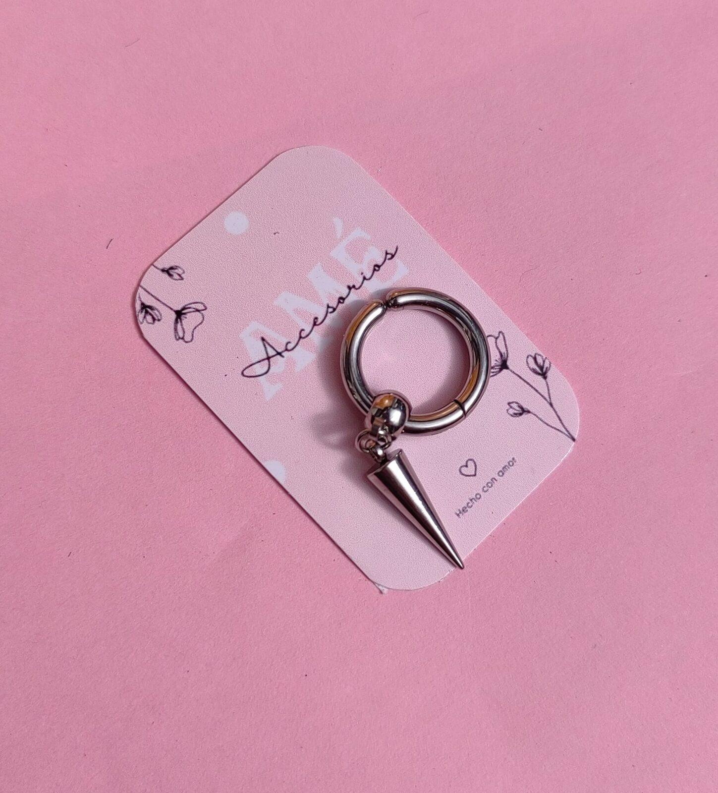 Aro Spike Dangle Silver Steel