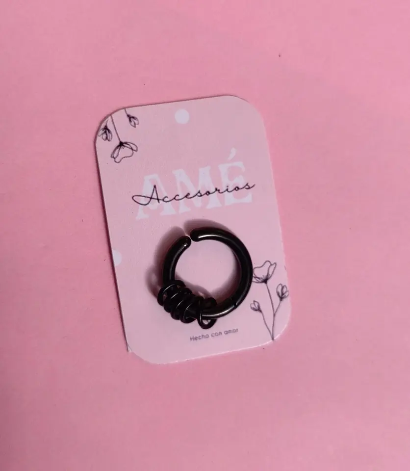 Aro Multi-Ring Dangle Black Steel