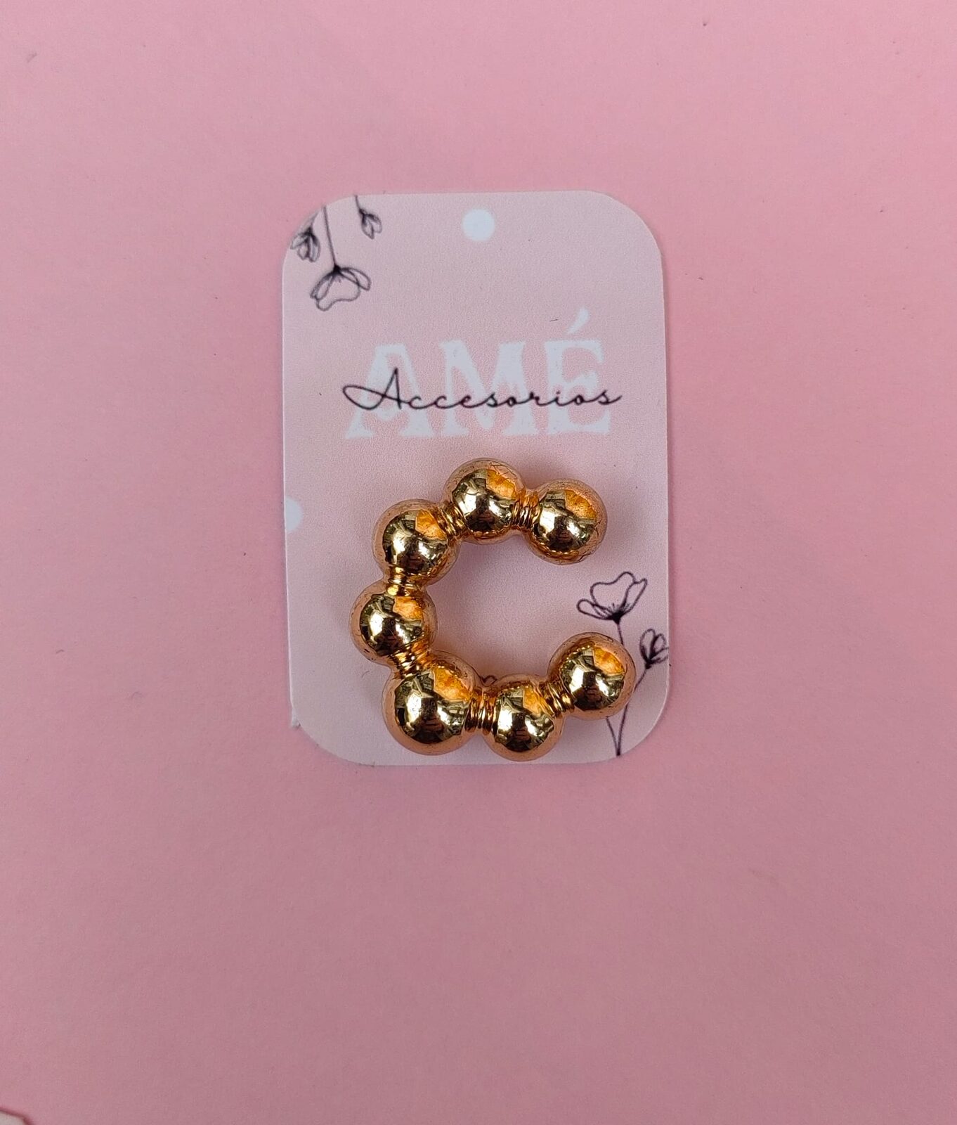 Ear Cuff Spheres Cluster Gold