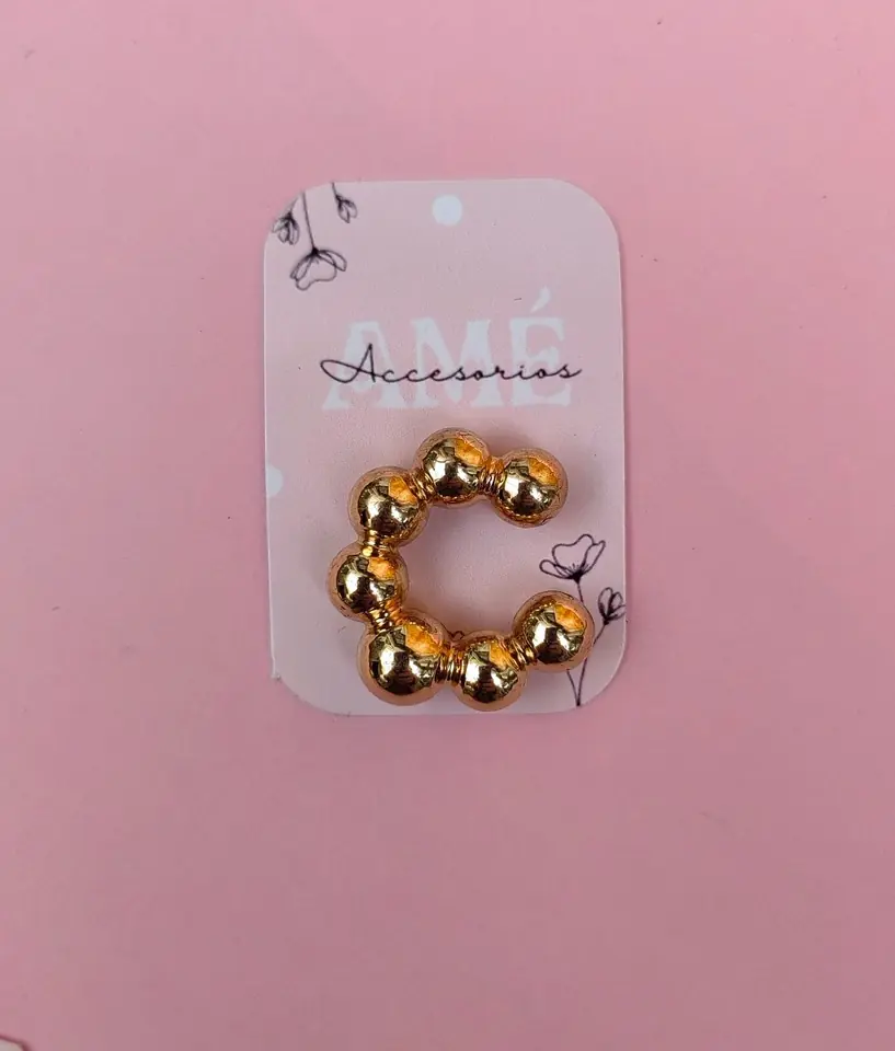 Ear Cuff Spheres Cluster Gold