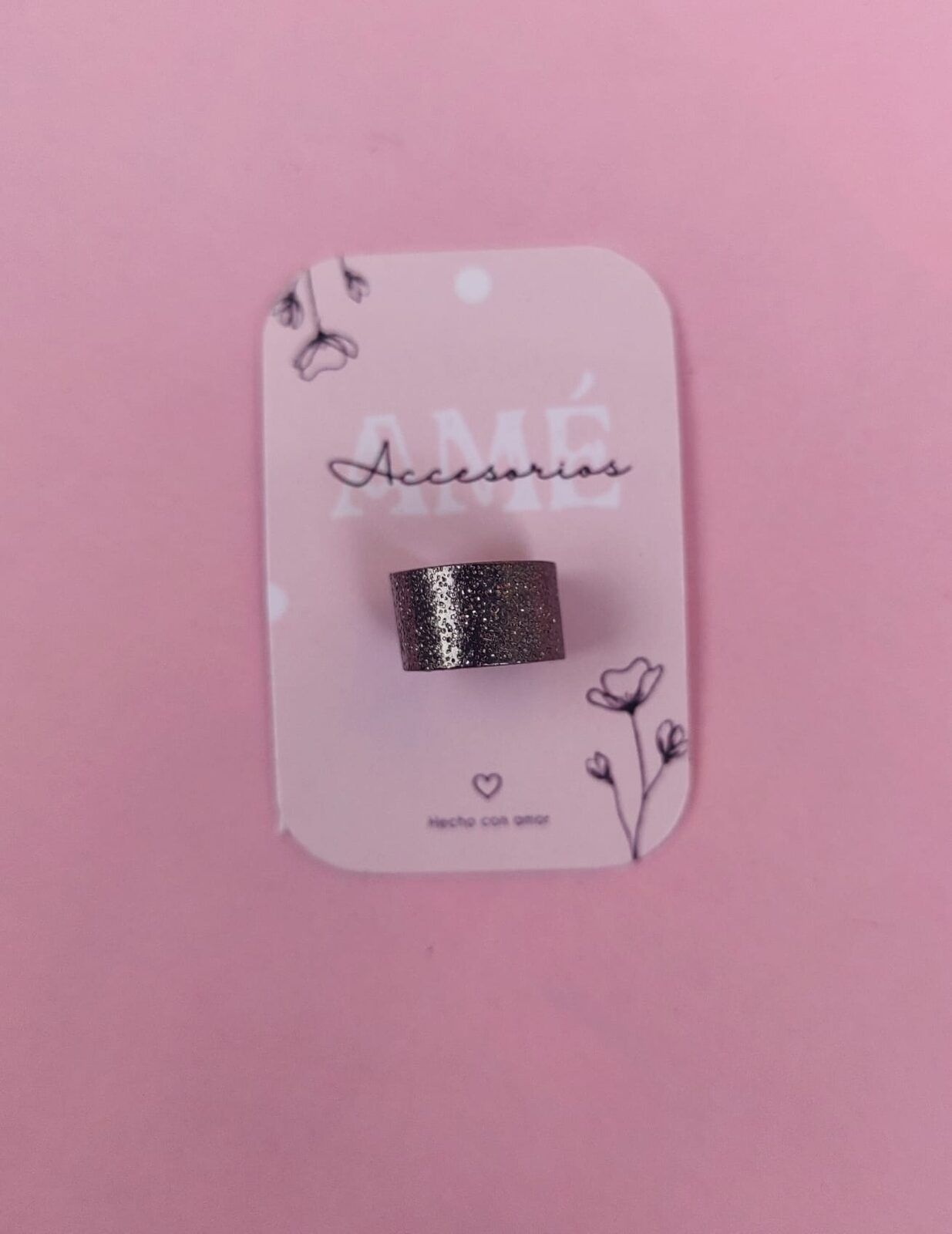 Ear Cuff Textured Black Band