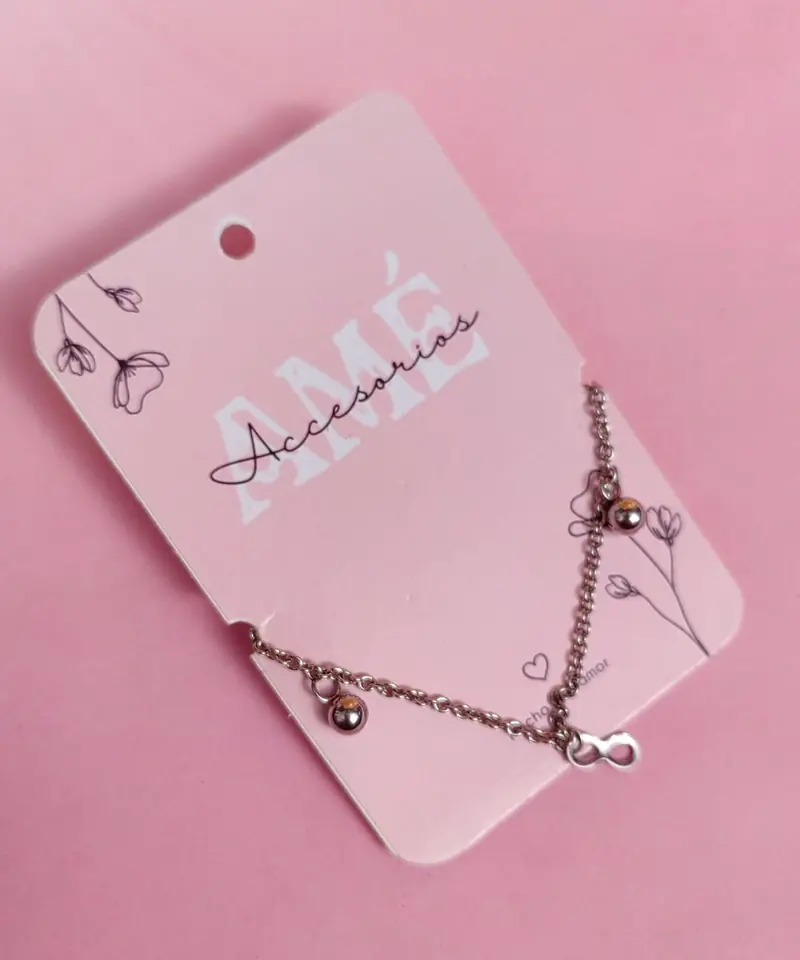 Pulsera Infinity & Balls Silver Steel