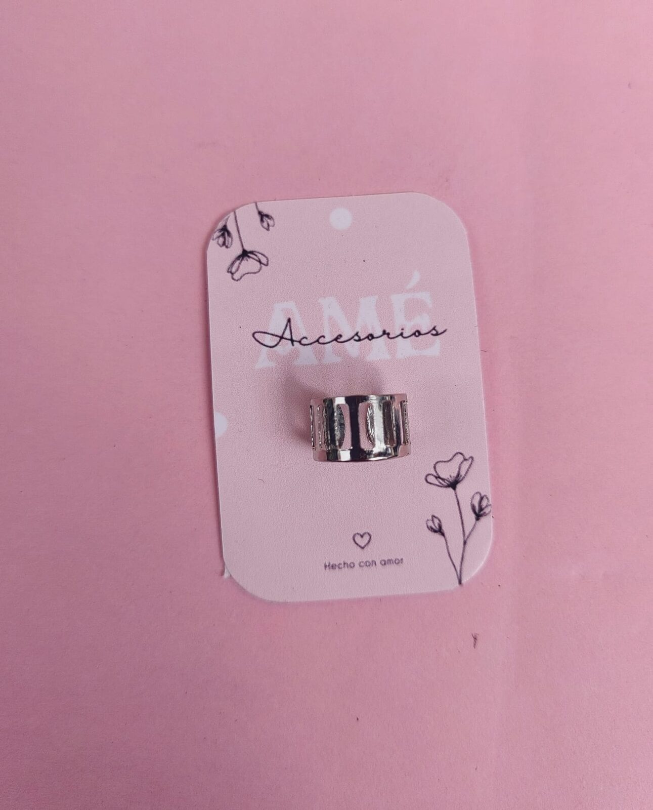 Ear Cuff Baguette Crystal Silver