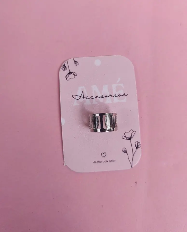 Ear Cuff Baguette Crystal Silver