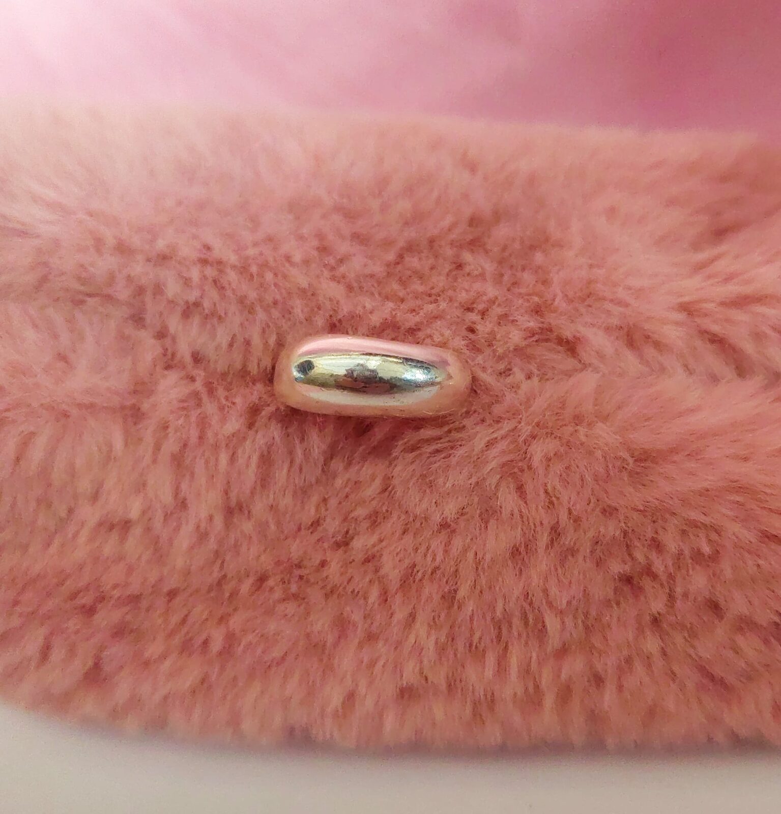 Anillo Silver Chunky Dome — Anillo Enchapado en Plata Inflado Liso