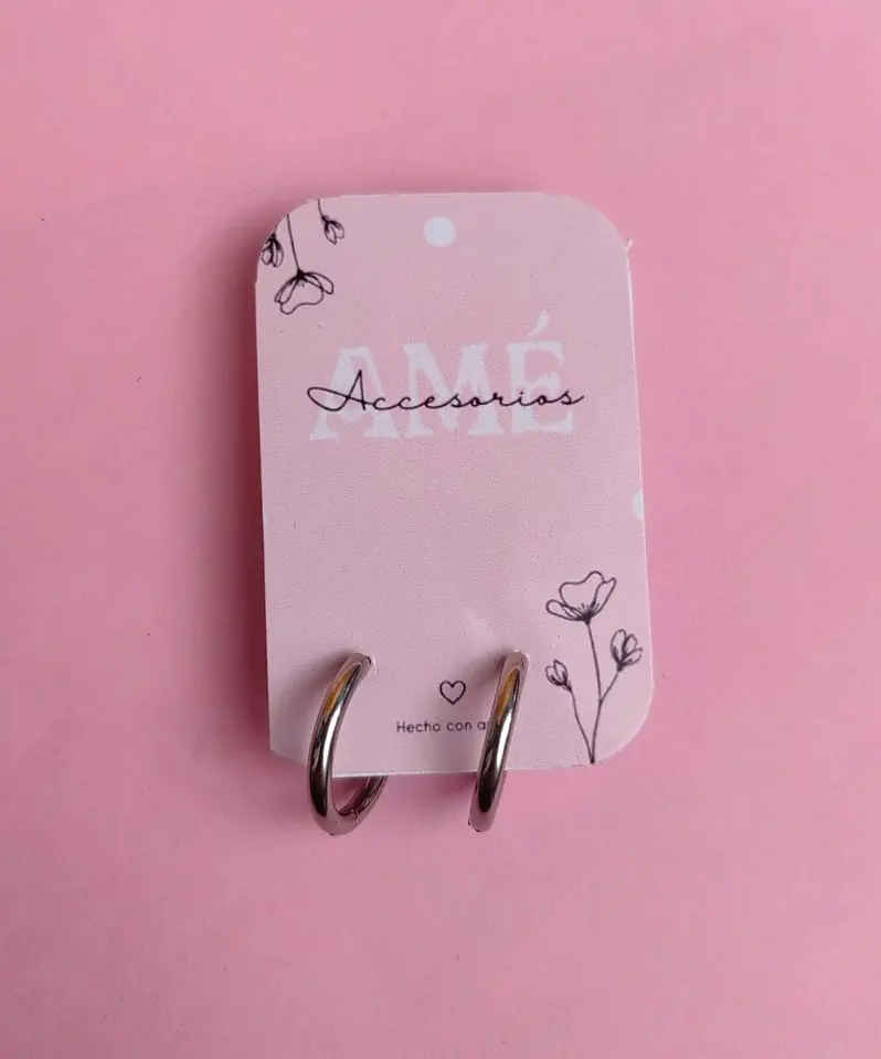 Argollas Classic Twist Silver Steel