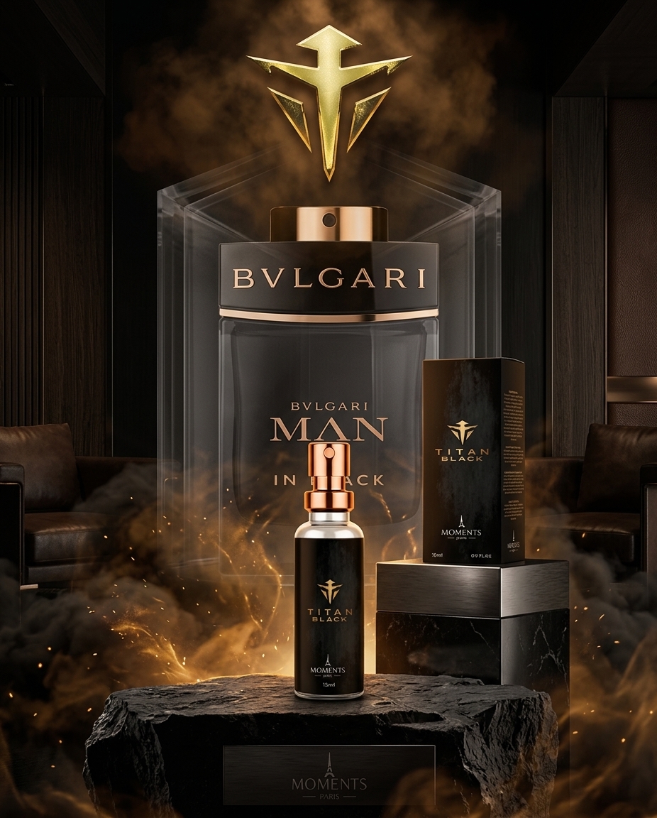 Perfume Titan Black 15 ml Masculino – Inspiración Bvlgari Man in Black