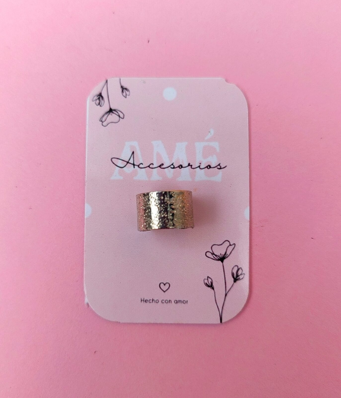 Ear Cuff Textured Silver Band