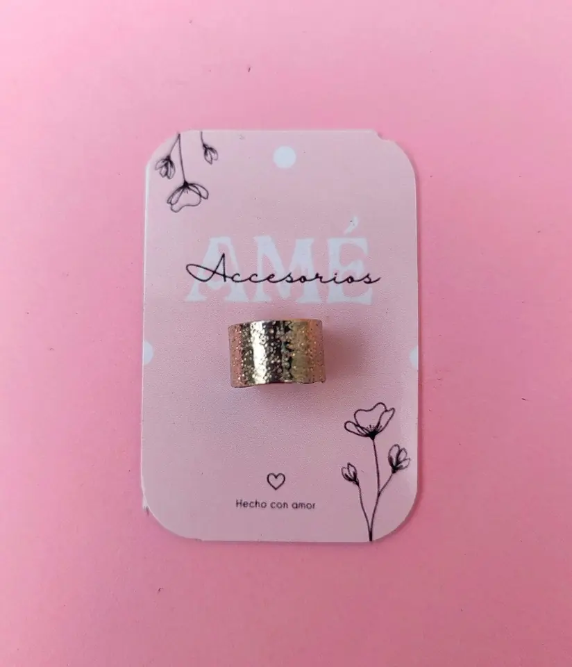 Ear Cuff Textured Silver Band
