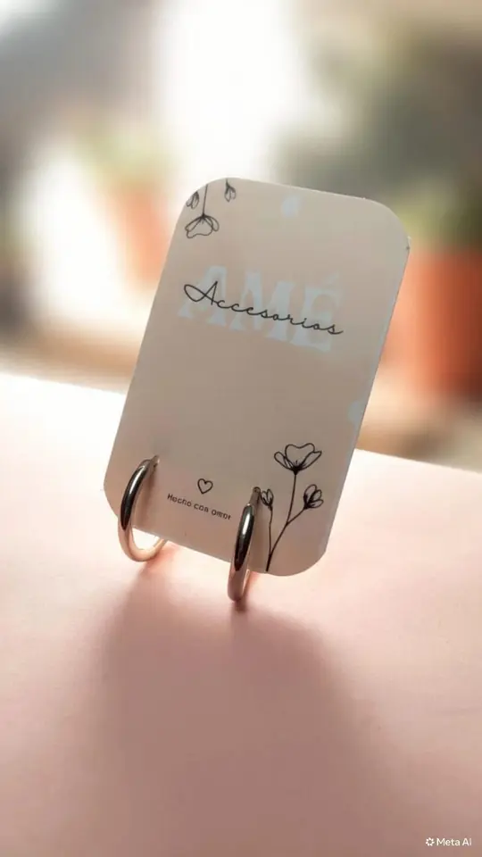 Argollas Slim Silver Hoops