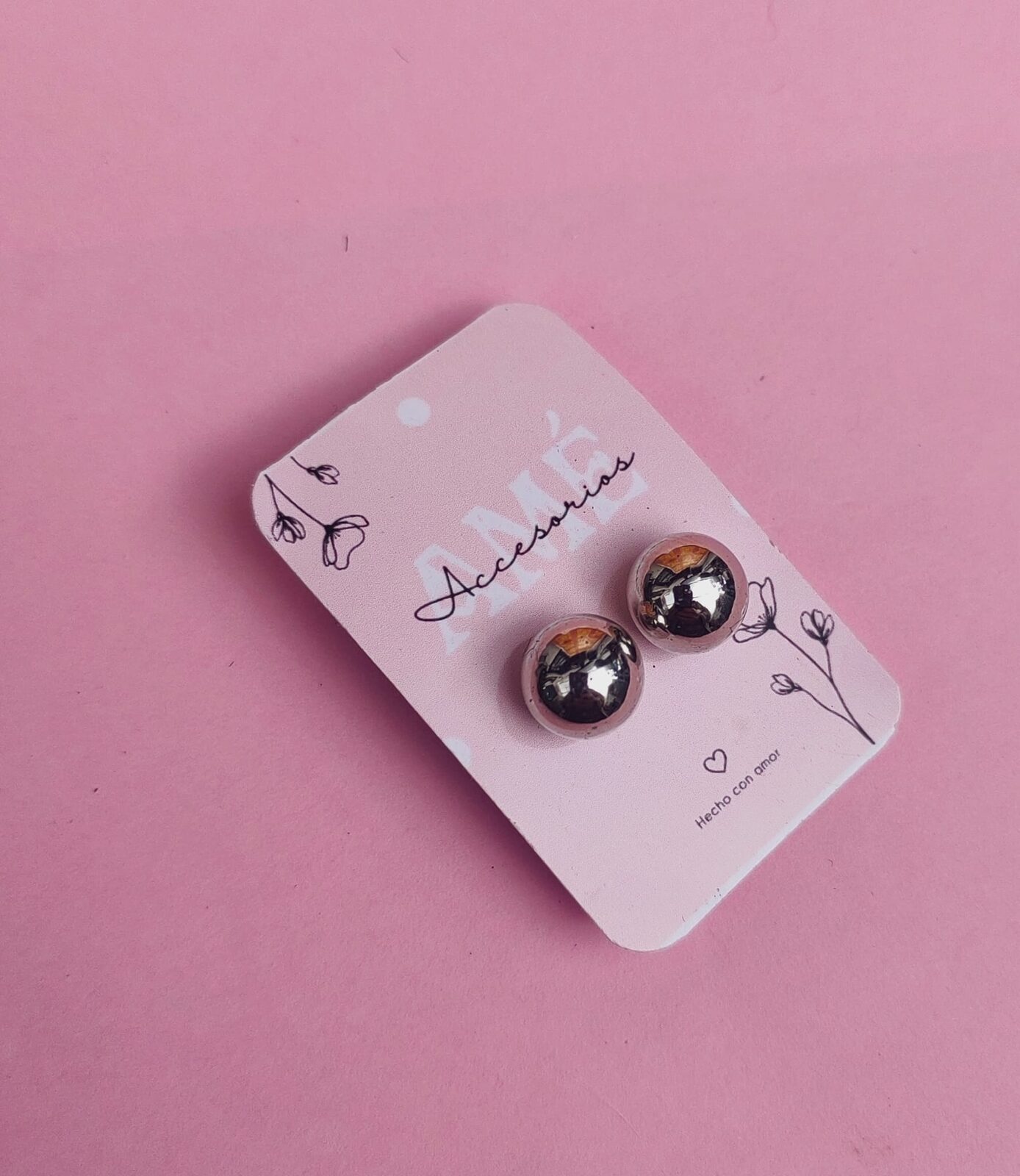 Aros Silver Sphere Studs