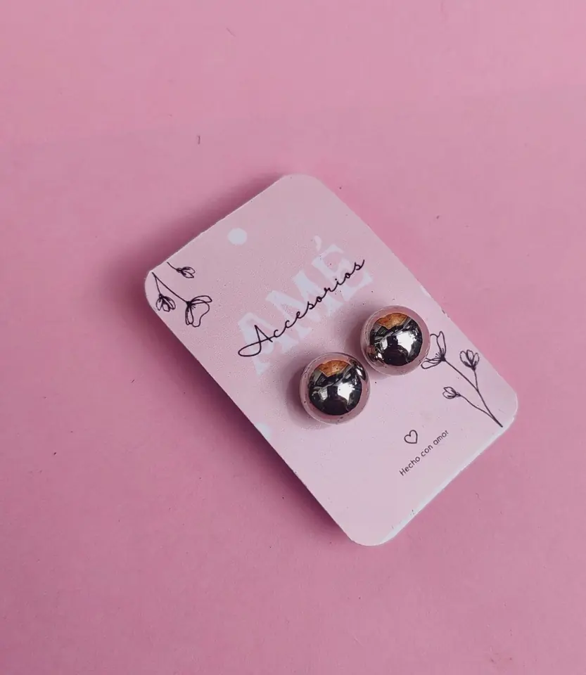 Aros Silver Sphere Studs
