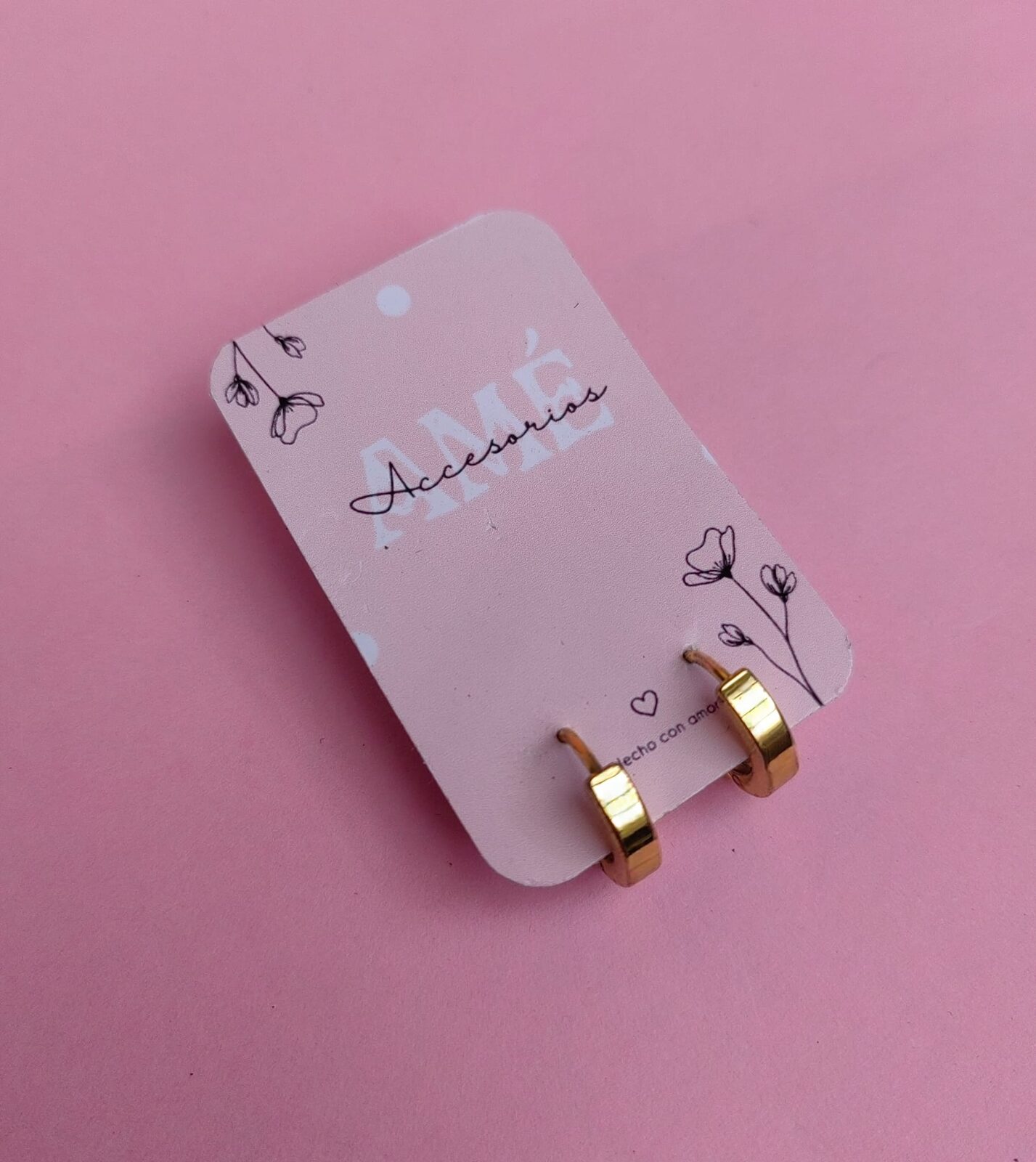 Argollas Huggie Flat Gold