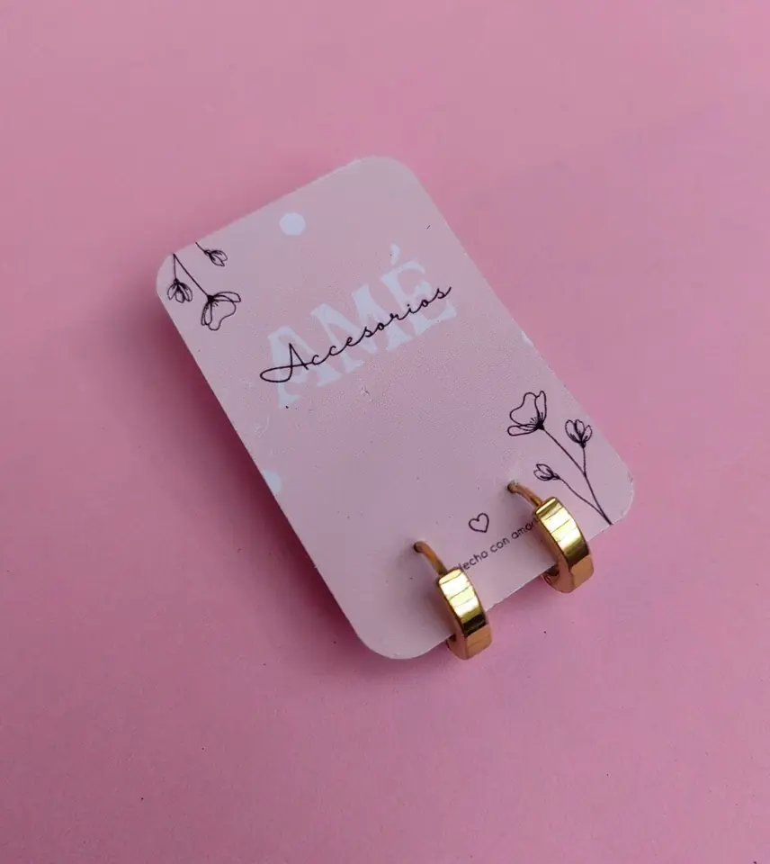 Argollas Huggie Flat Gold