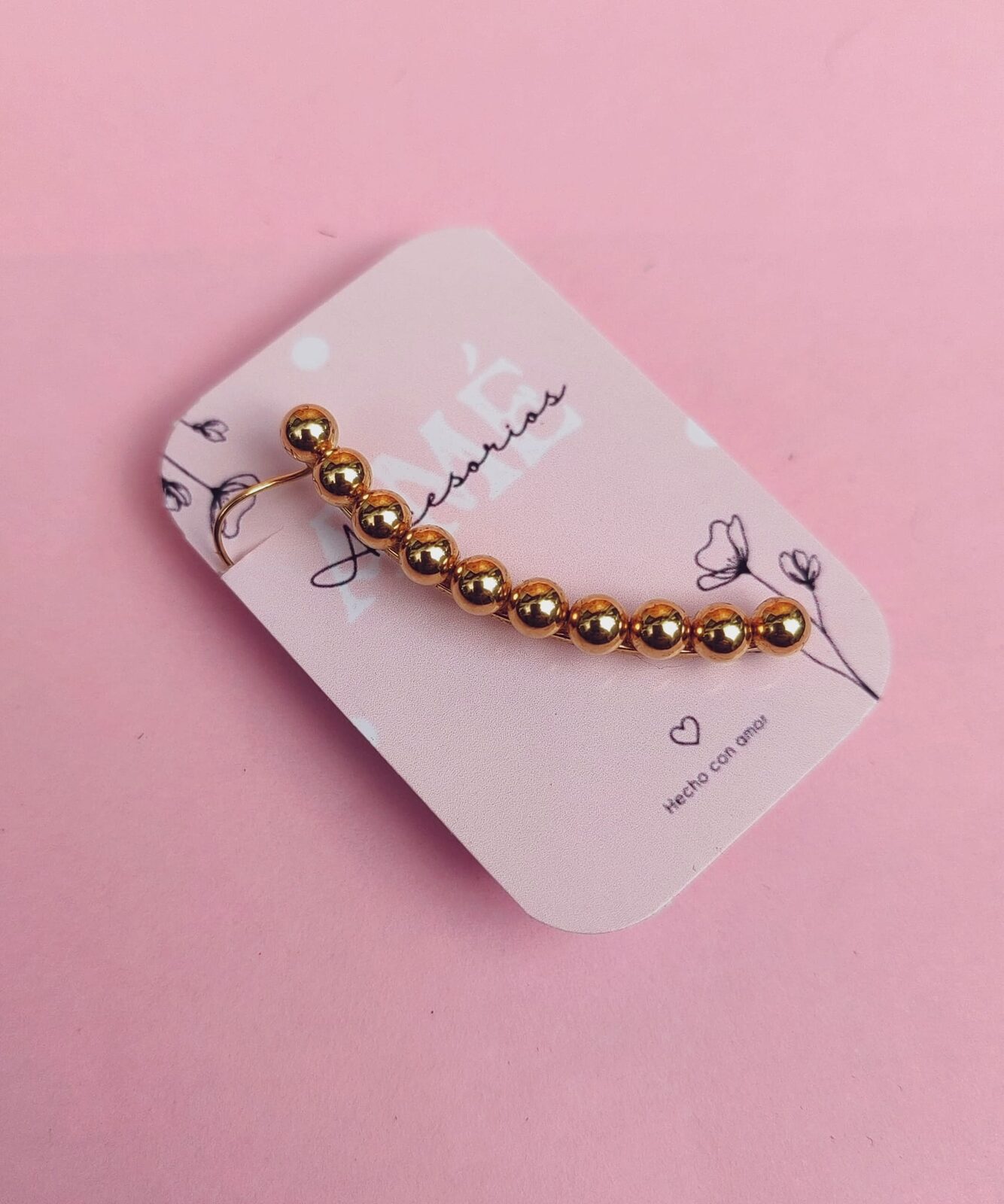 Aro Trepador Beaded Gold Steel