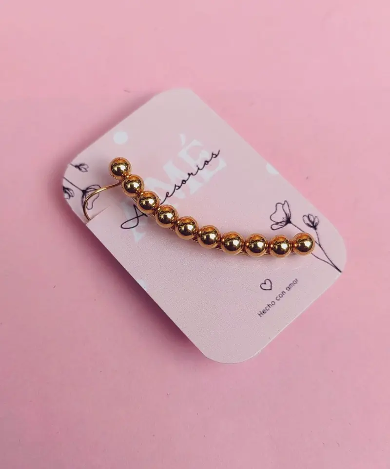 Aro Trepador Beaded Gold Steel