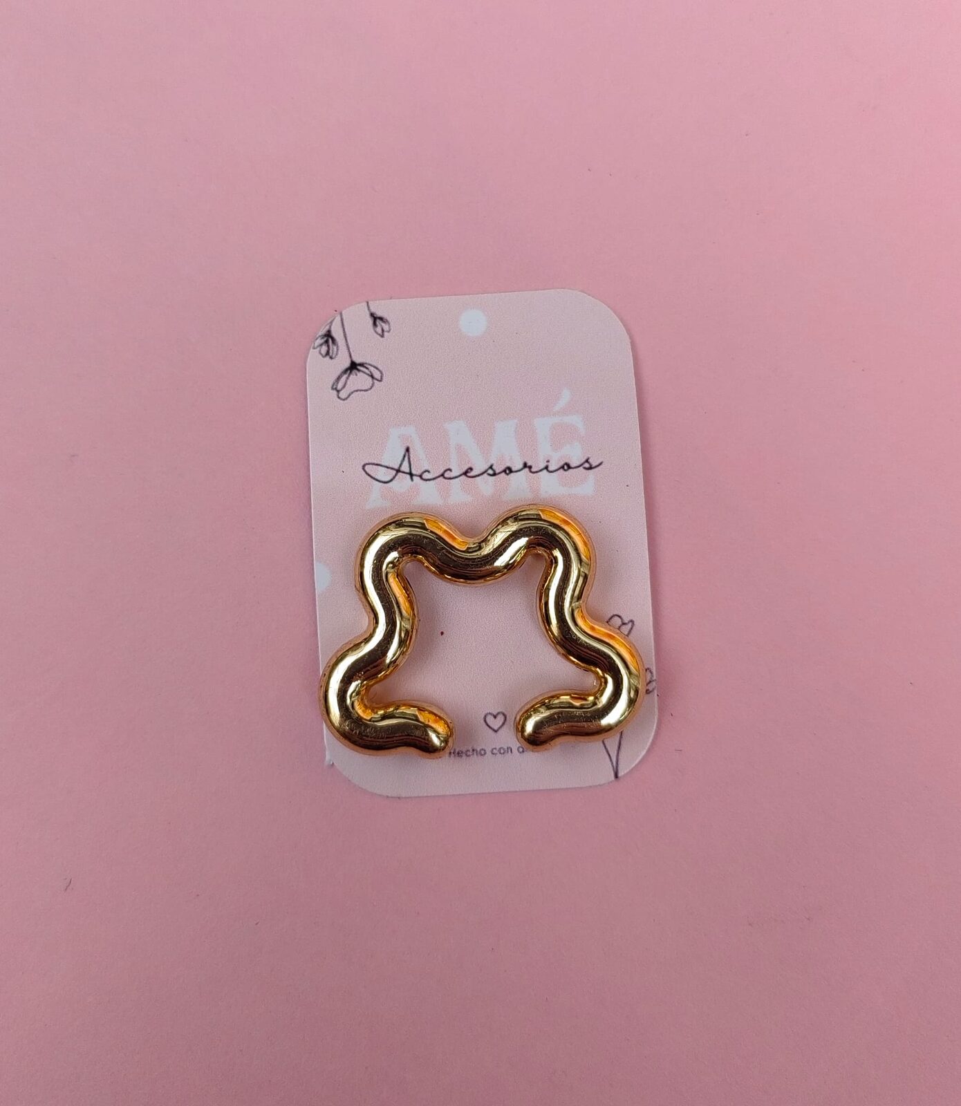 Ear Cuff Wavy Organic Gold