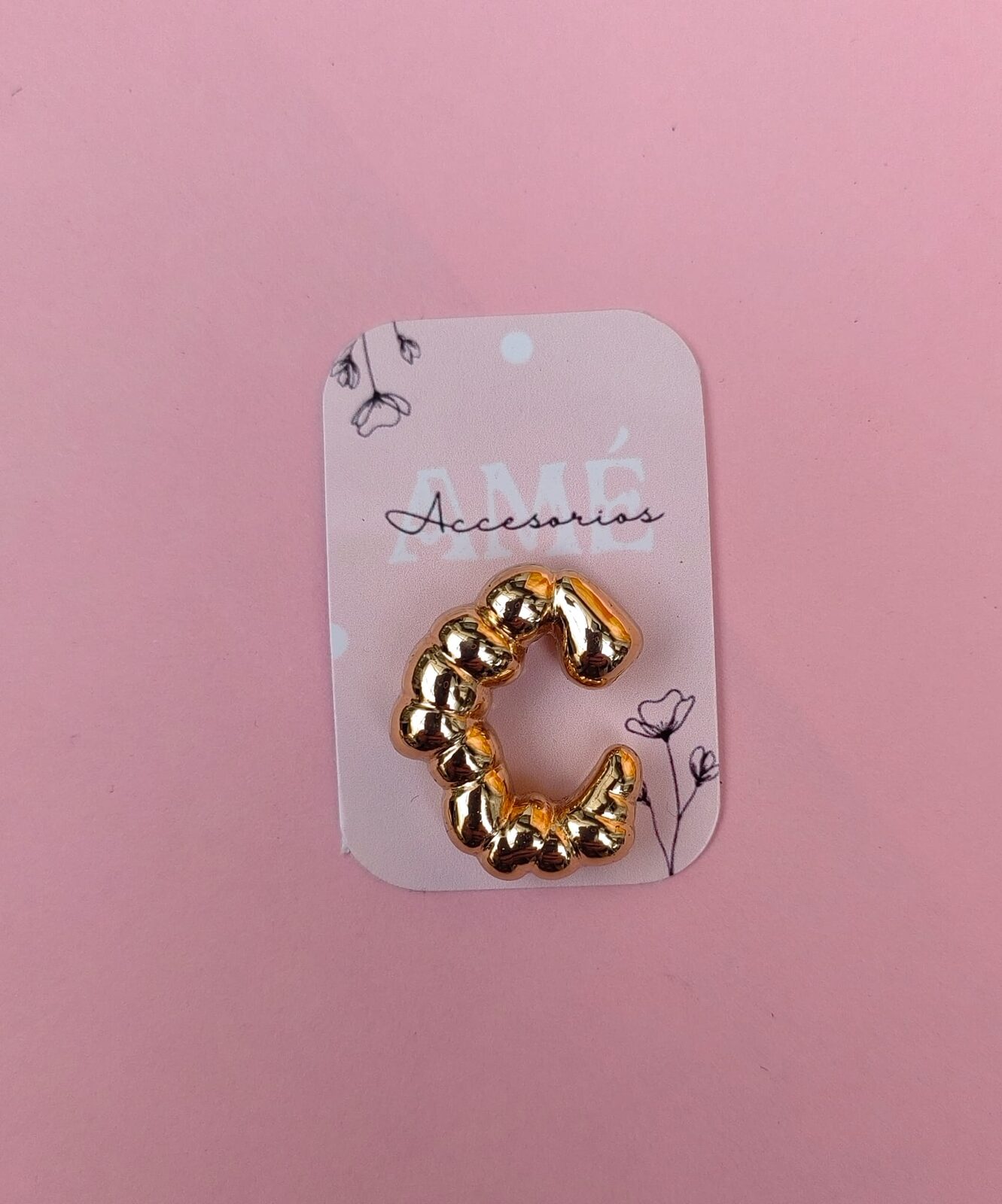 Ear Cuff Chunky Croissant Gold