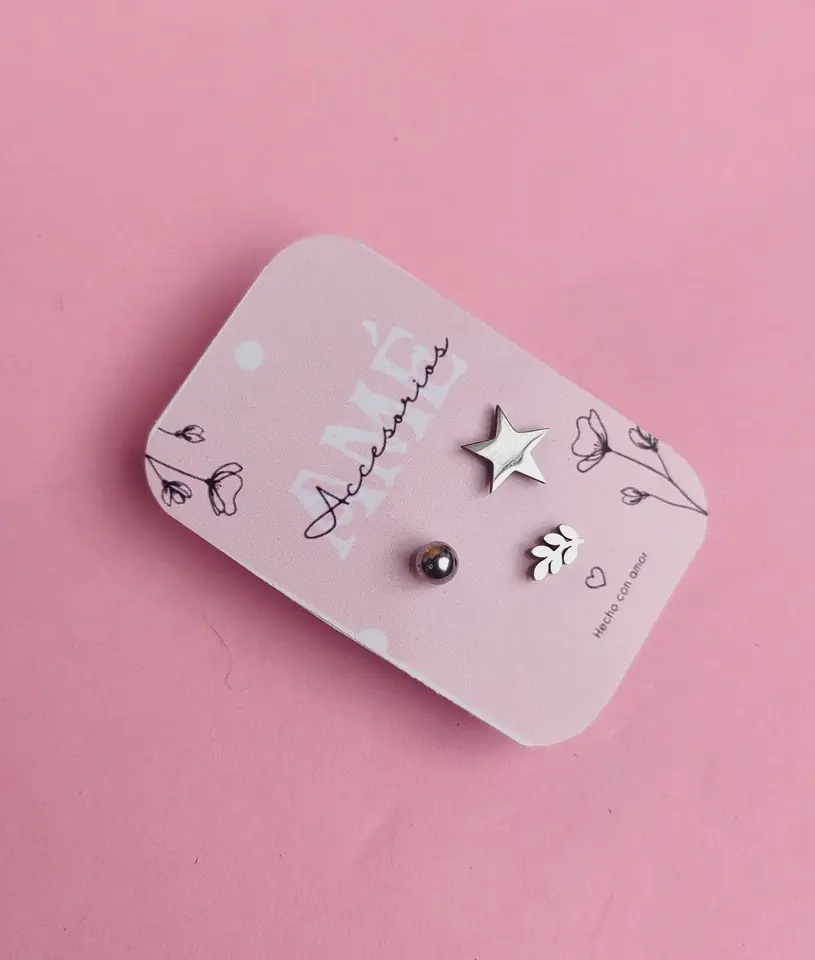 Set Ear Party Botanica & Star Steel