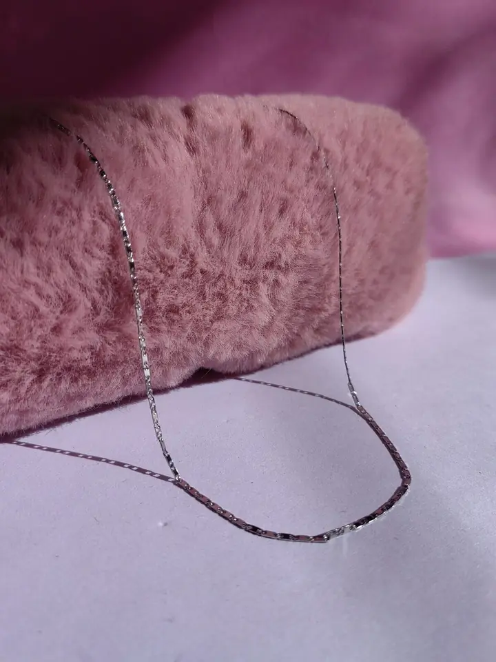 Collar Silver Diamond Cut Chain — Cadena Enchapada en Plata 45 cm