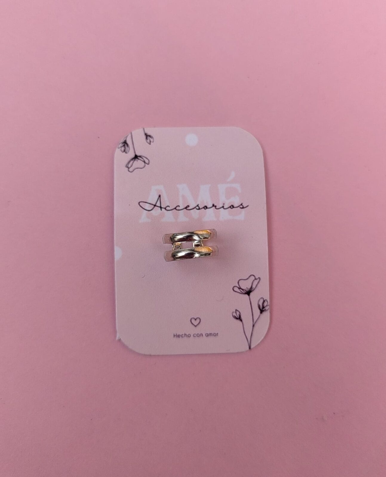 Ear Cuff Double Smooth Line Silver