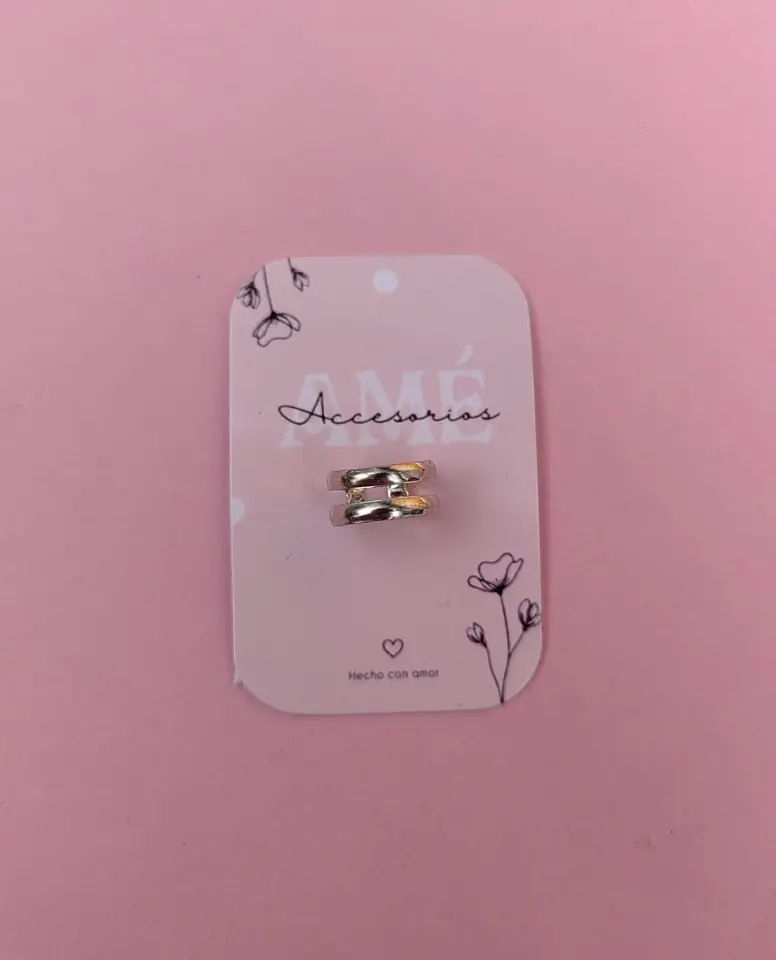 Ear Cuff Double Smooth Line Silver