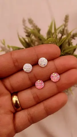 Aros Druzy Glitter Hipoalergénicos
