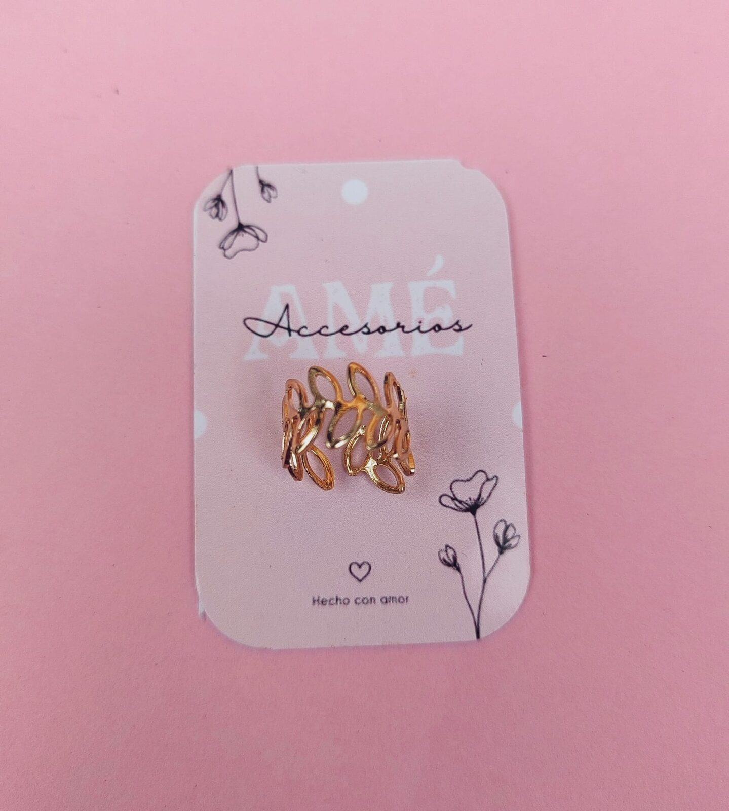Ear Cuff Leaf Cluster Gold