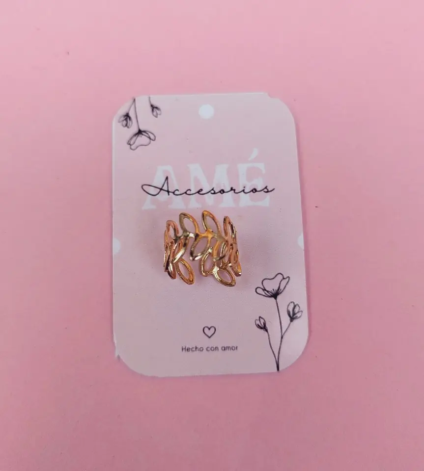 Ear Cuff Leaf Cluster Gold