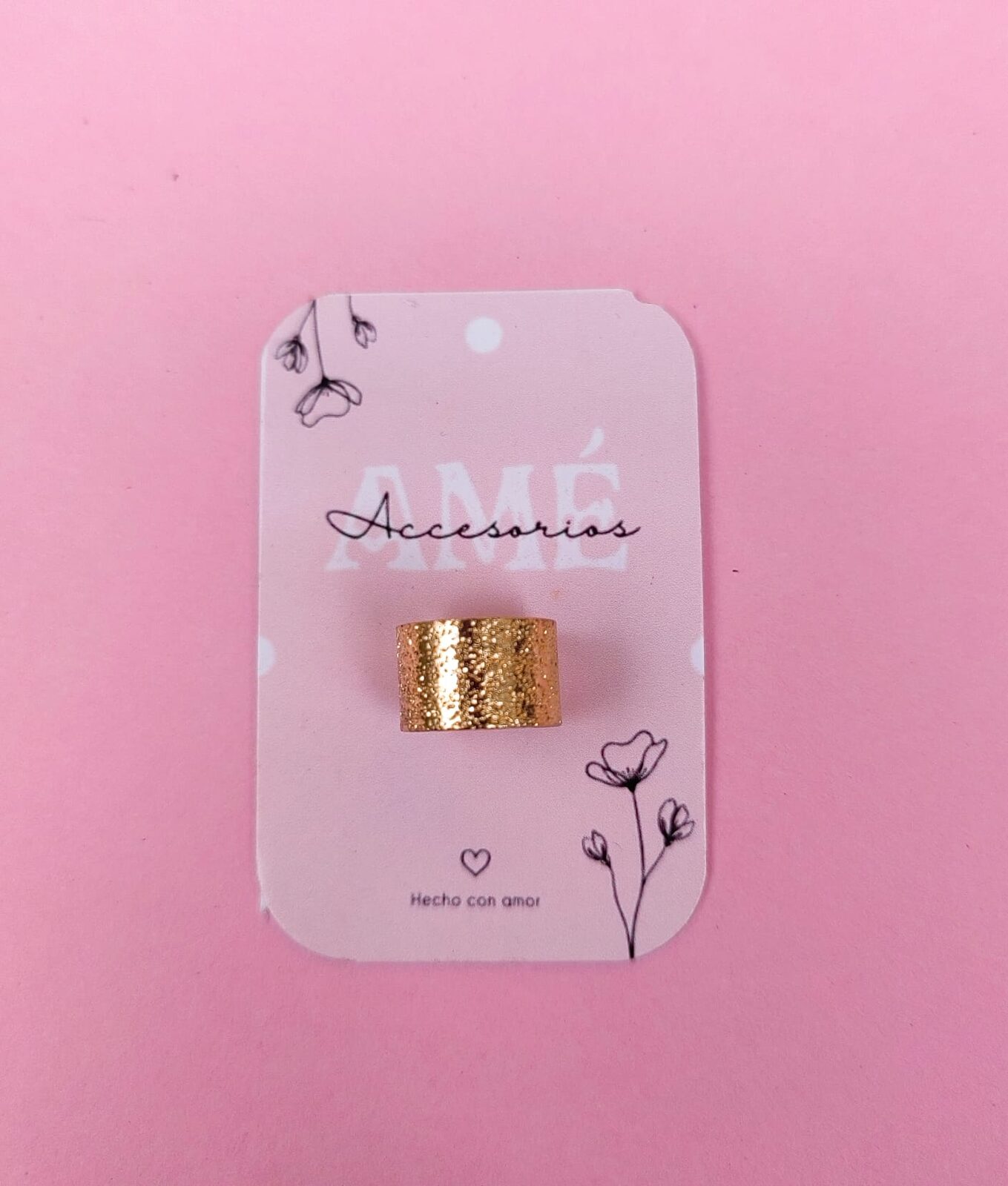 Ear Cuff Textured Gold Band