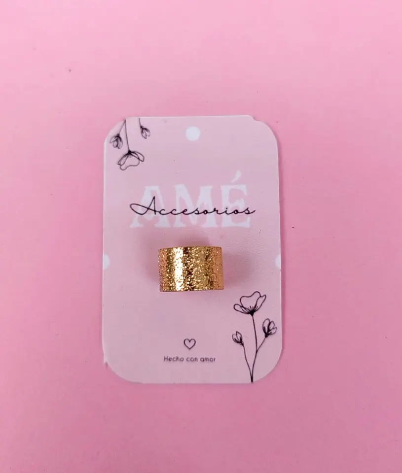 Ear Cuff Textured Gold Band