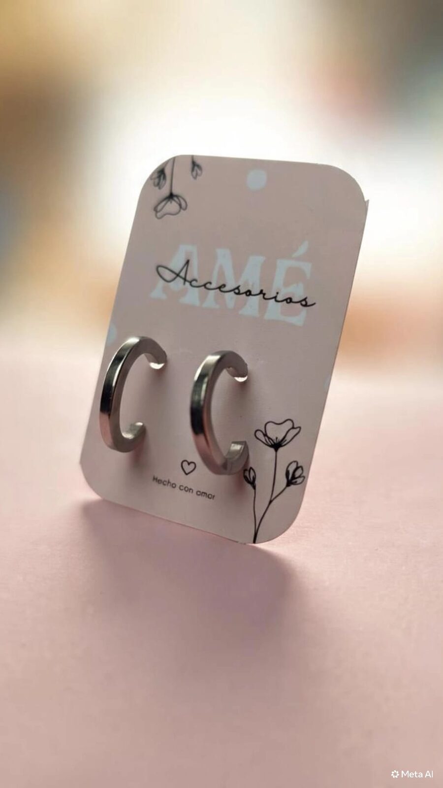 Argollas Flat Edge Silver Hoops