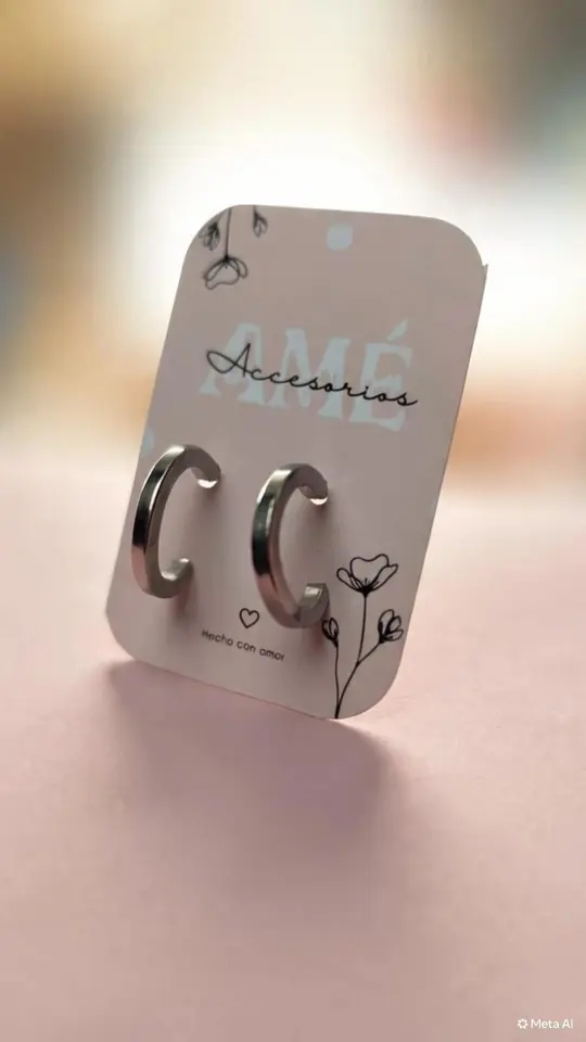 Argollas Flat Edge Silver Hoops