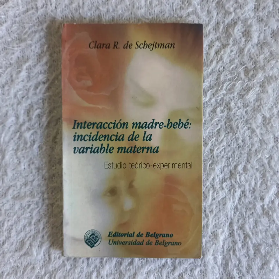 Interacción madre-bebé: incidencia de la variable materna. Estudio teórico - experimental. Clara R. de Schejtman