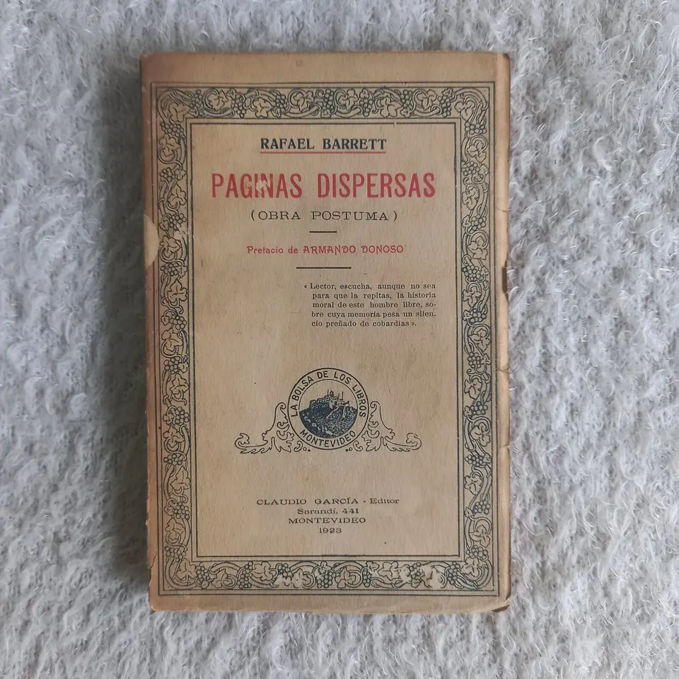 Páginas dispersas. Rafael Barrett